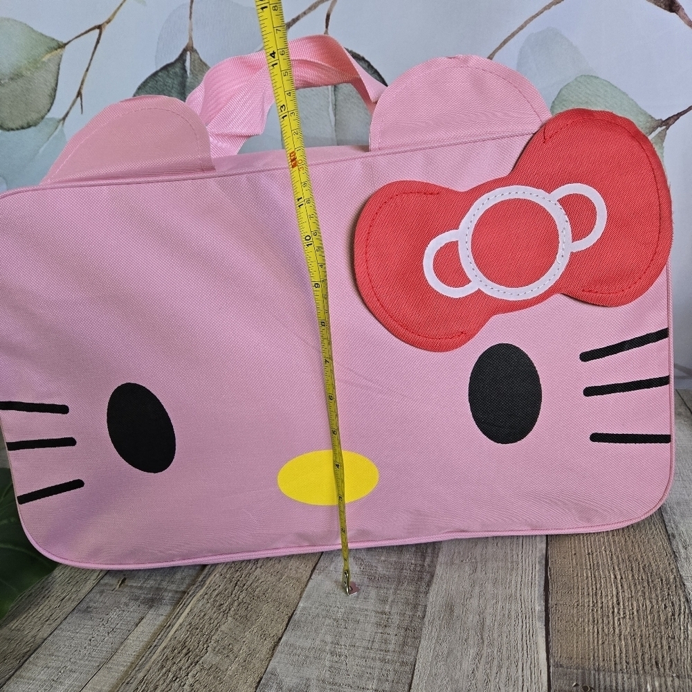 Hello Kitty Pink Duffle Bag w/ Iconic Red Bow - Picture 3 of 8